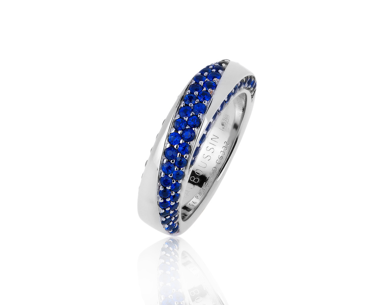 Оригинальное золотое кольцо с сапфирами 1.25ct Mauboussin 311019/2