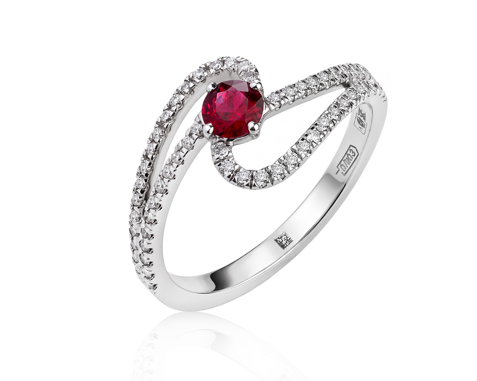 Оригинальное золотое кольцо с рубином 0.26ct Lykov`s Jewellery 040626/КМ366