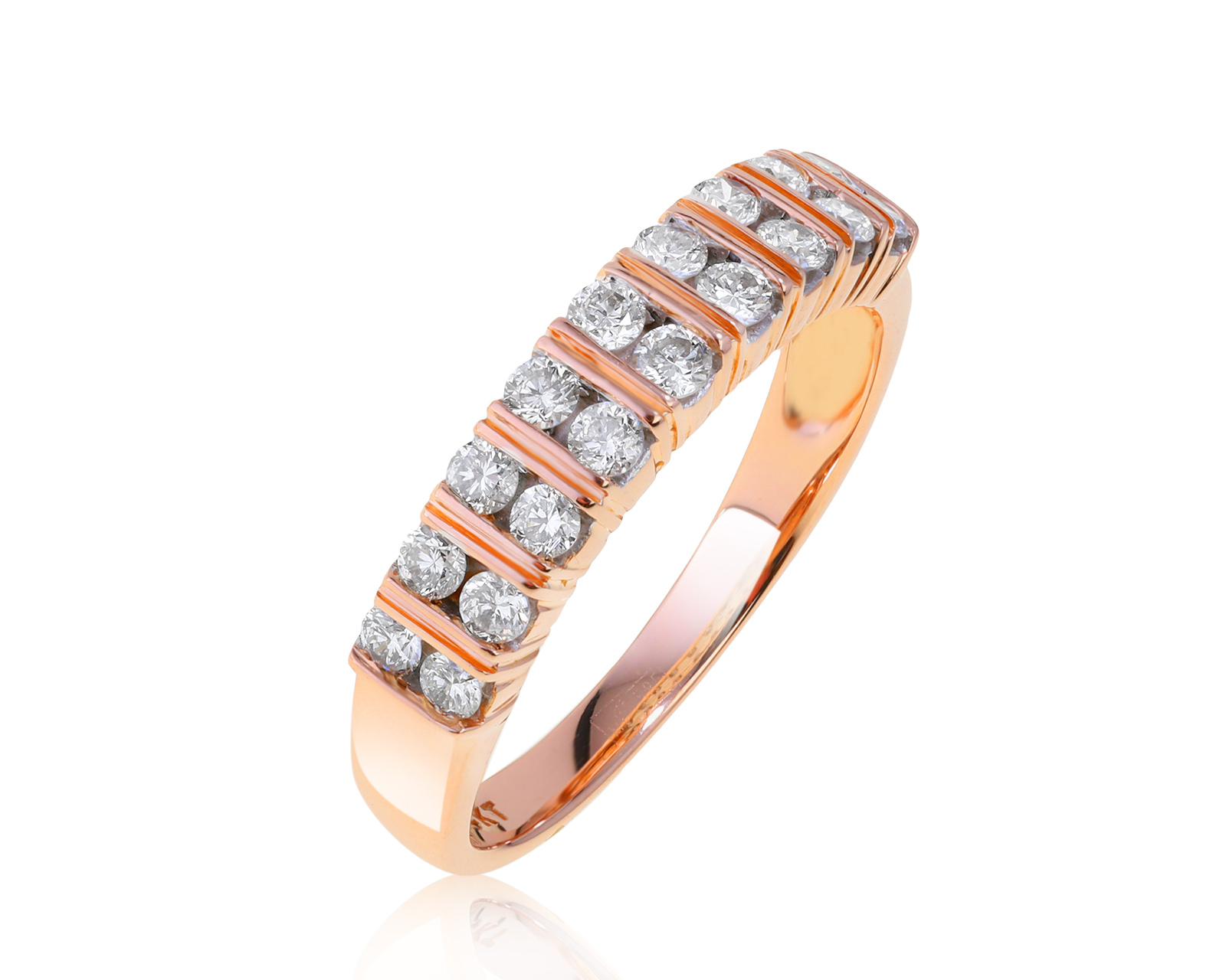 Безупречное золотое кольцо с бриллиантами 0.54ct