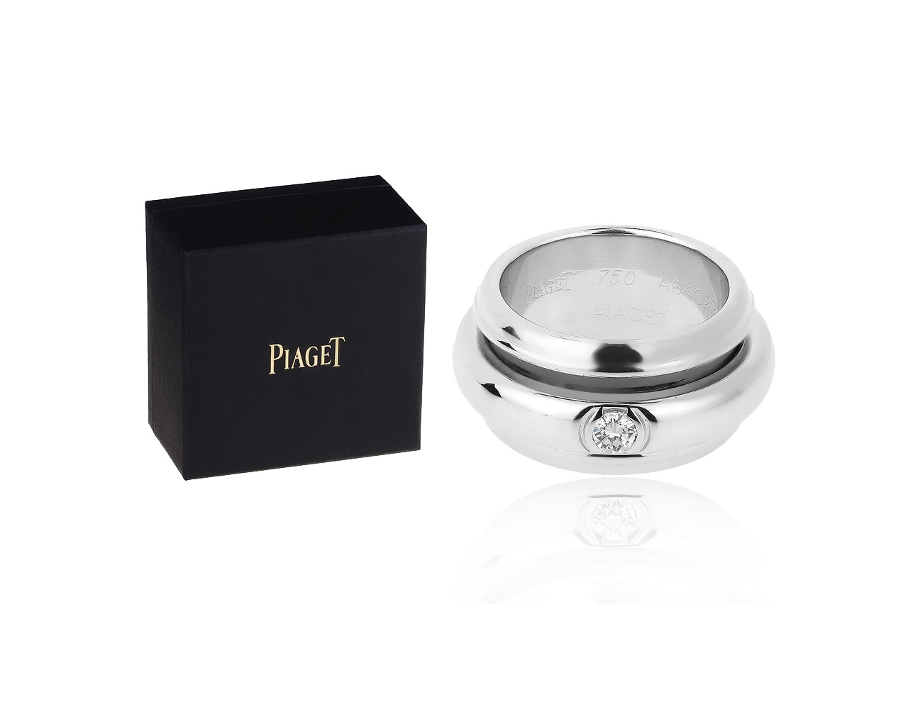 Золотое кольцо с бриллиантом 0.13ct Piaget Possession