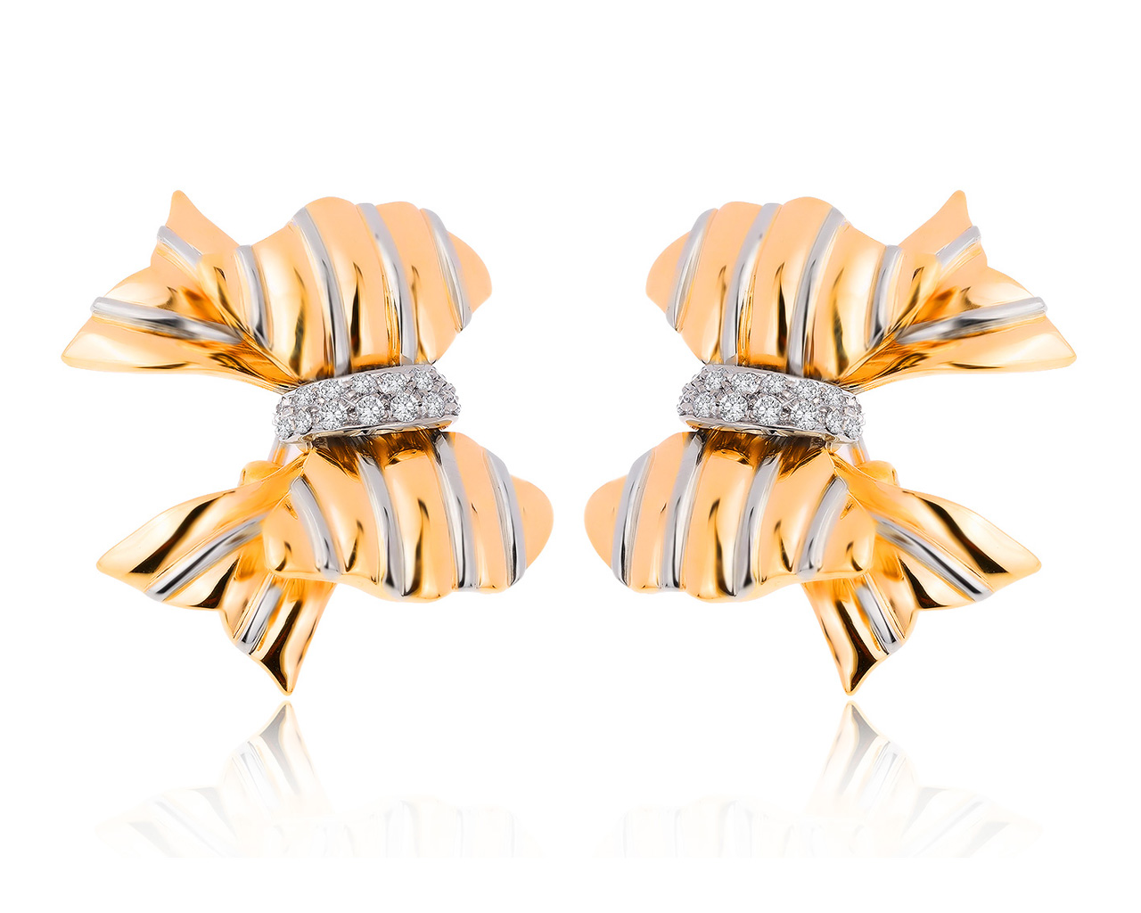 Оригинальные золотые серьги с бриллиантами 0.60ct Repossi 071020/7 Оригинальные золотые серьги с бриллиантами 0.60ct Repossi 071020/7