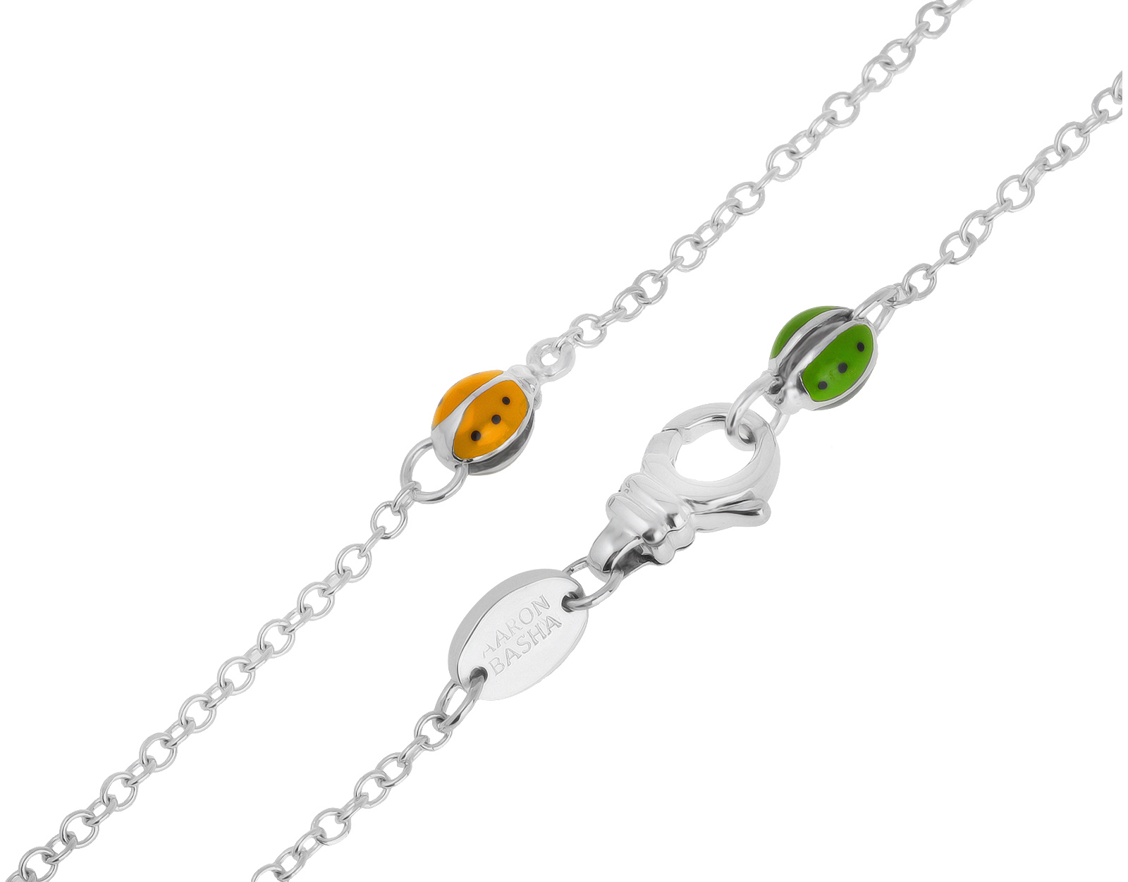 Оригинальный золотой браслет с эмалями Aaron Basha Ladybug