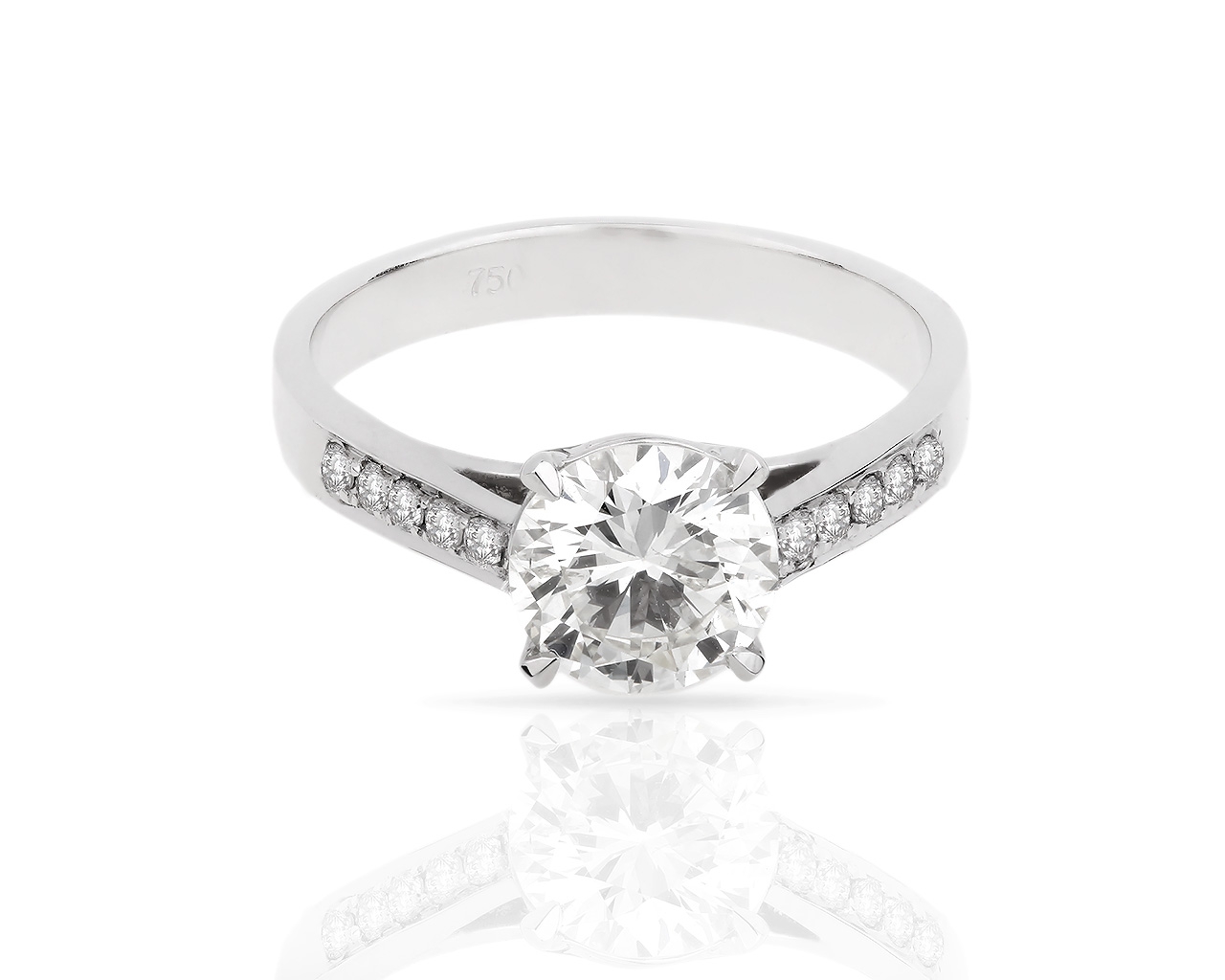 Прекрасное золотое кольцо с бриллиантами 1.51ct 141117/28