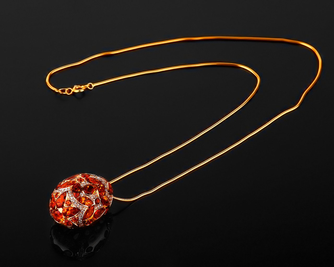 Бриллиантовый кулон с цитринами Giovanni Ferraris