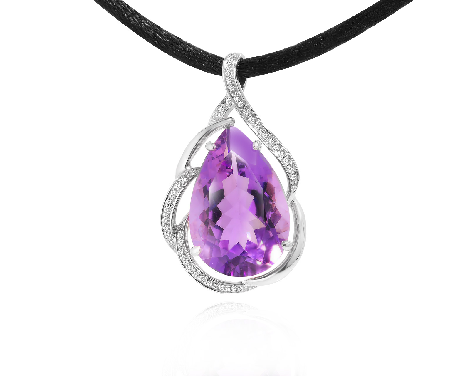 Оригинальный золотой кулон с аметистом 9.09ct Maxim Demidov 280125/КМ140