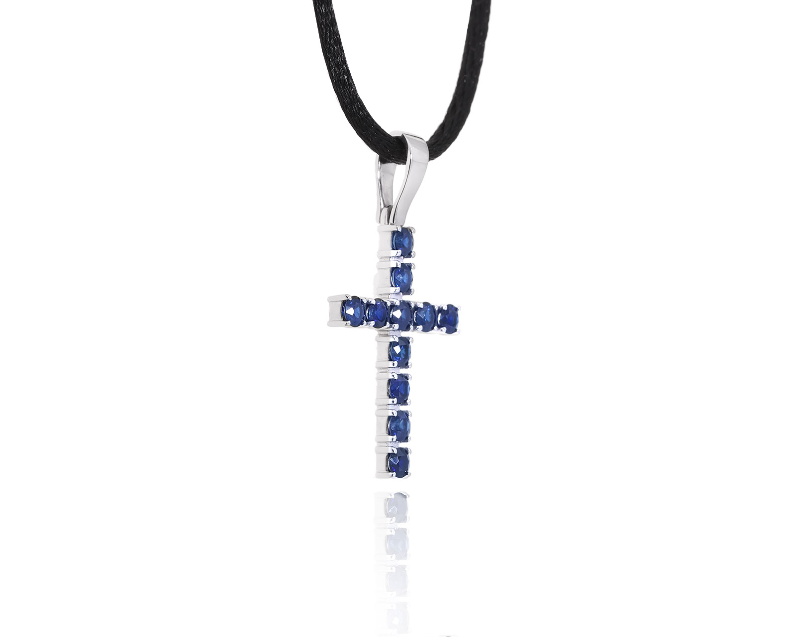 Золотой кулон с сапфирами 2.39ct