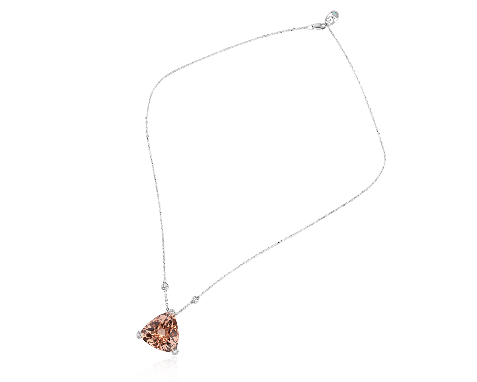 Золотое колье с морганитом 21.42ct и бриллиантами 0.37ct Evgeny Matveev