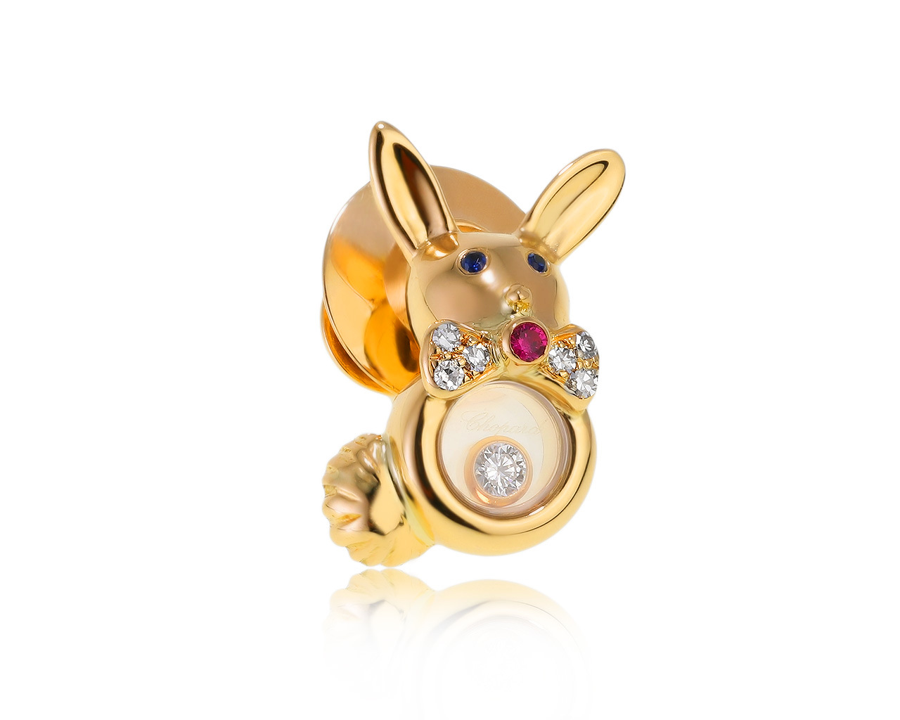 Оригинальная золотая брошь с бриллиантами 0.08ct Chopard 131120/6