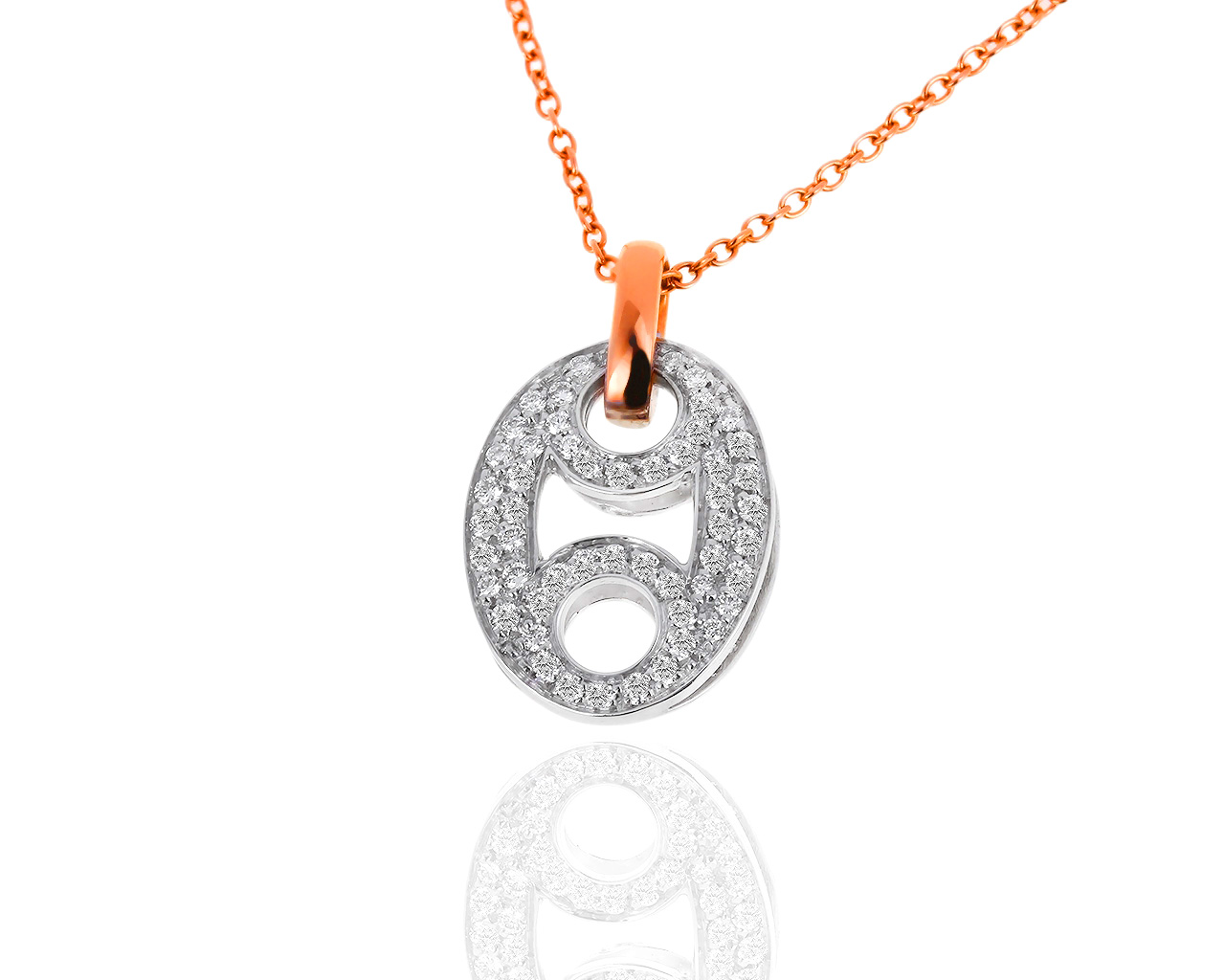Золотой кулон с бриллиантами 0.27ct Roberto Coin