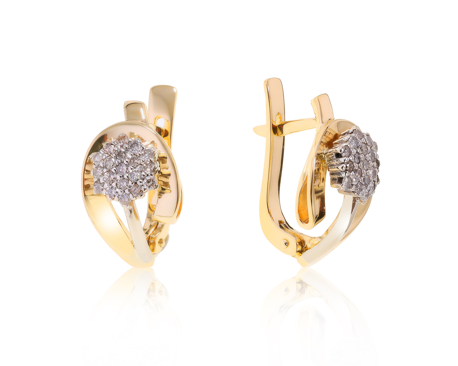 Женственные золотые серьги с бриллиантами 0.57ct 120522/6