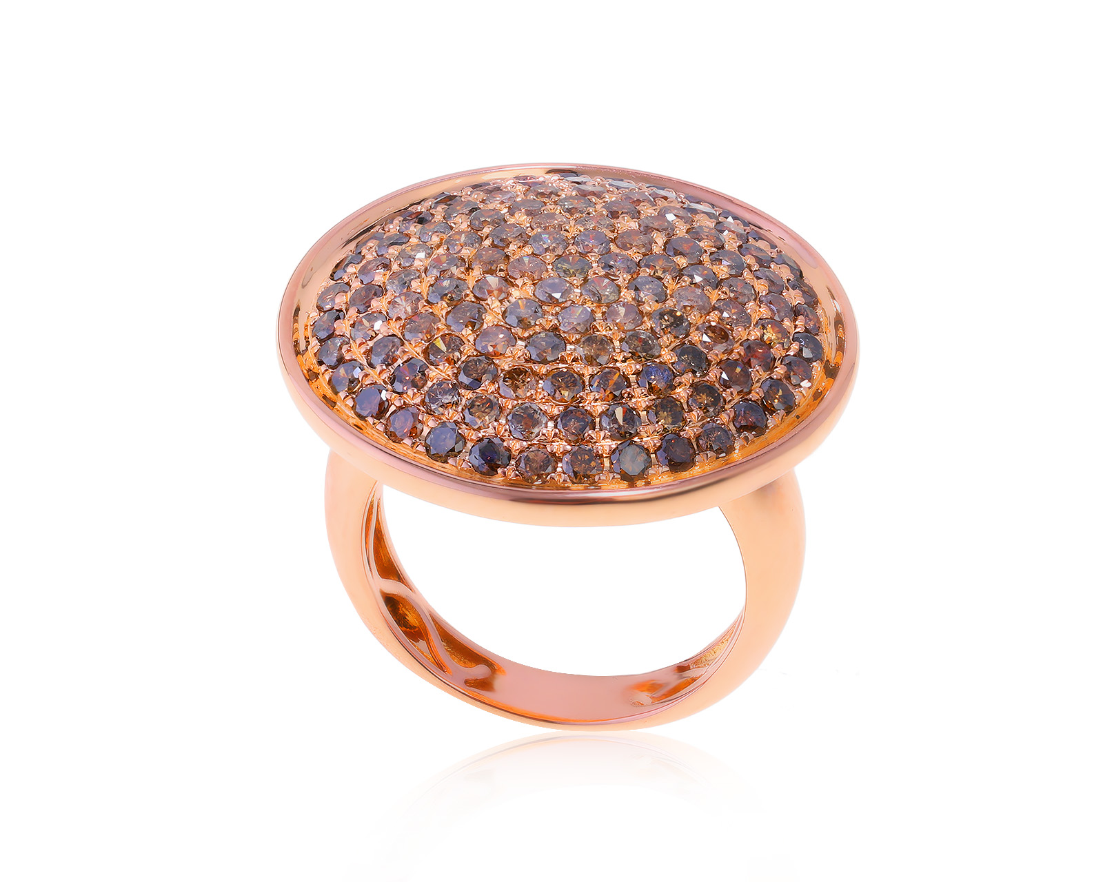 Роскошное золотое кольцо с бриллиантами 2.95ct