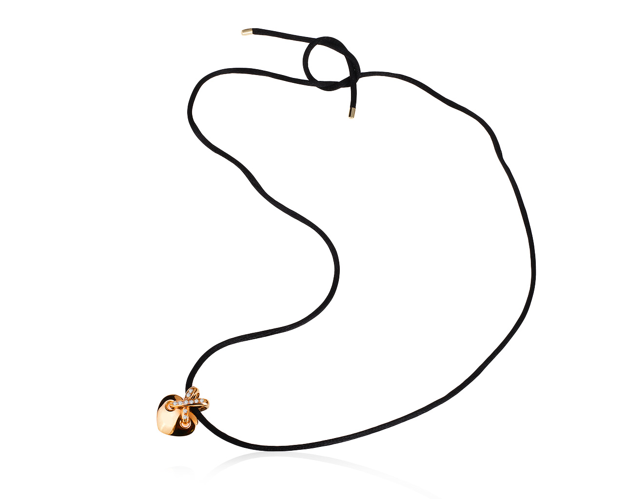 Оригинальный золотой кулон с бриллиантами 0.10ct Chaumet Liens