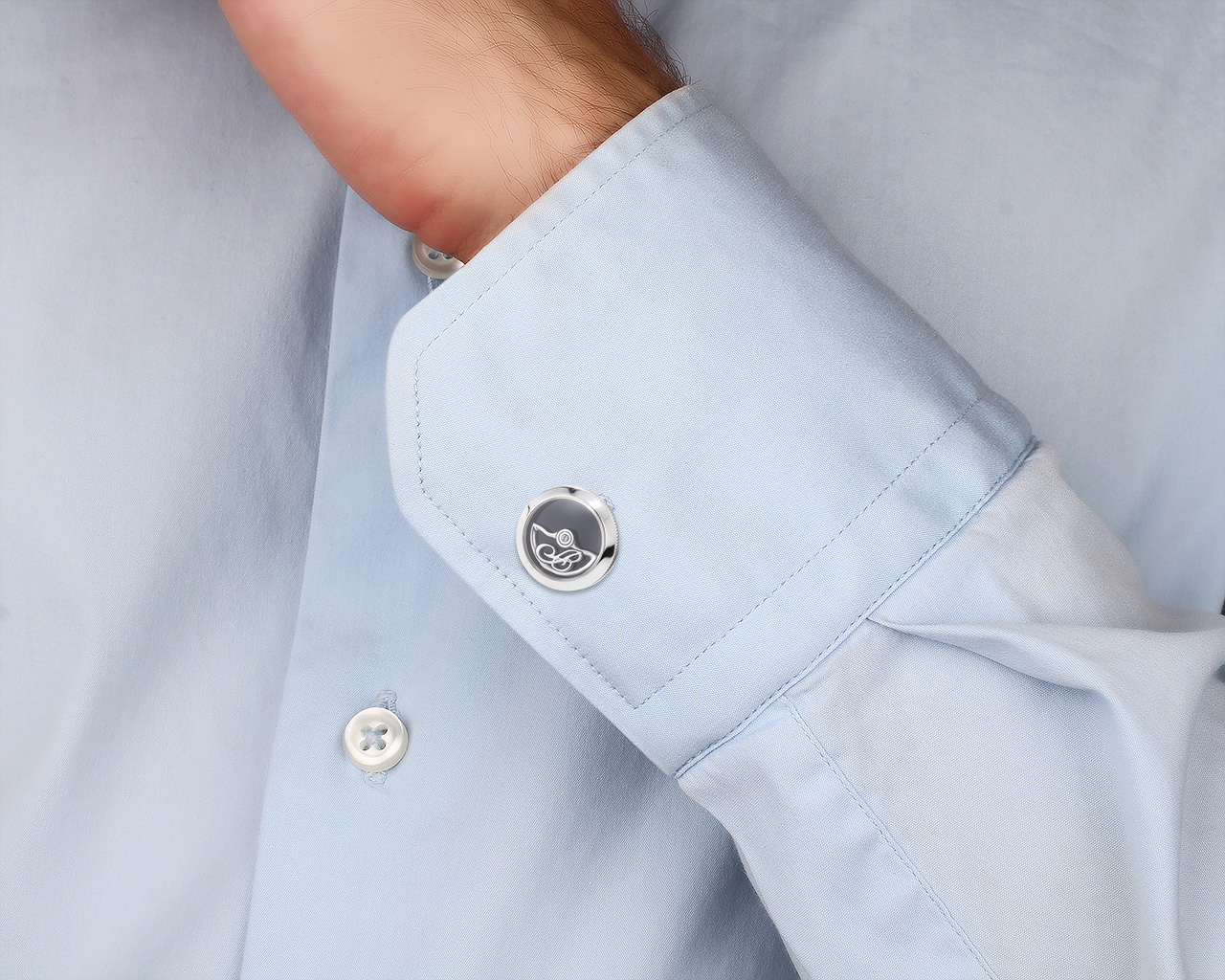 Оригинальные золотые запонки Breguet Cufflinks Rotor