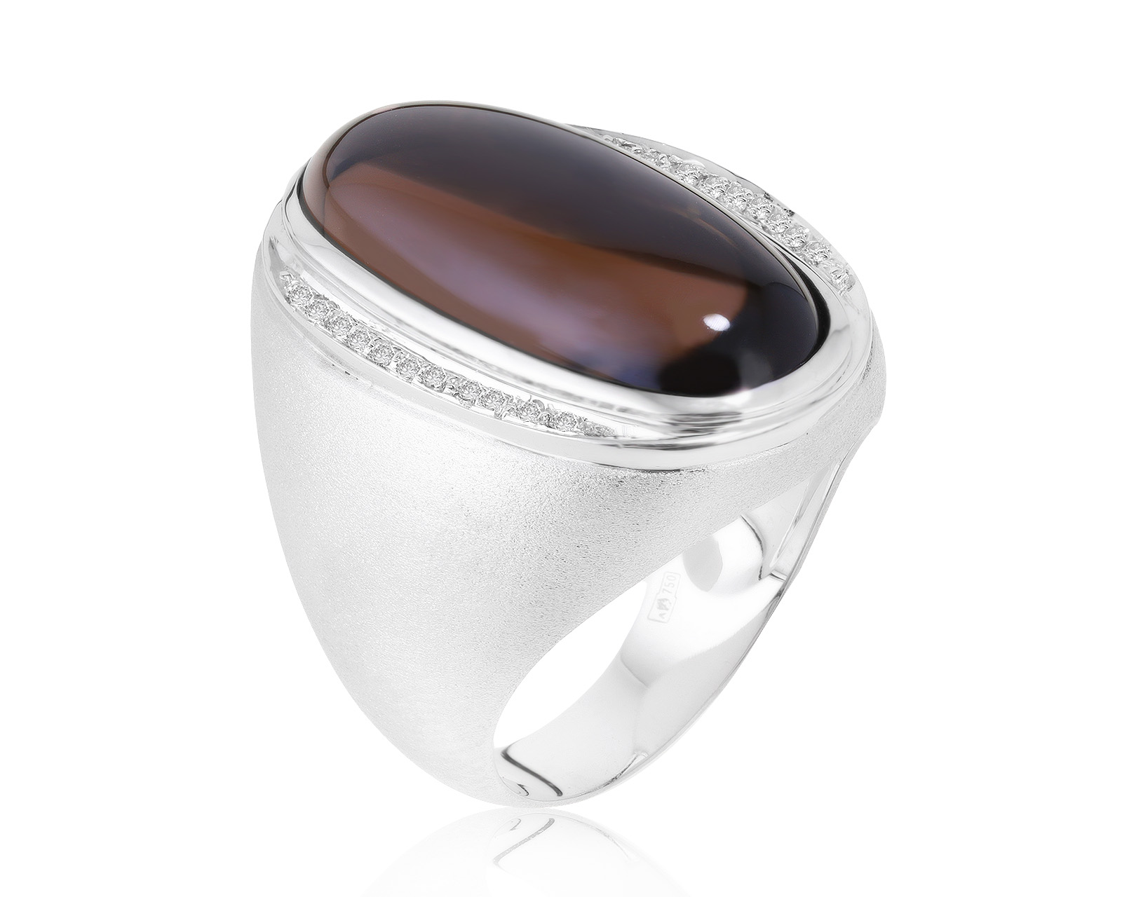 Безупречное золотое кольцо с раухтопазом 13.10ct 271021/13