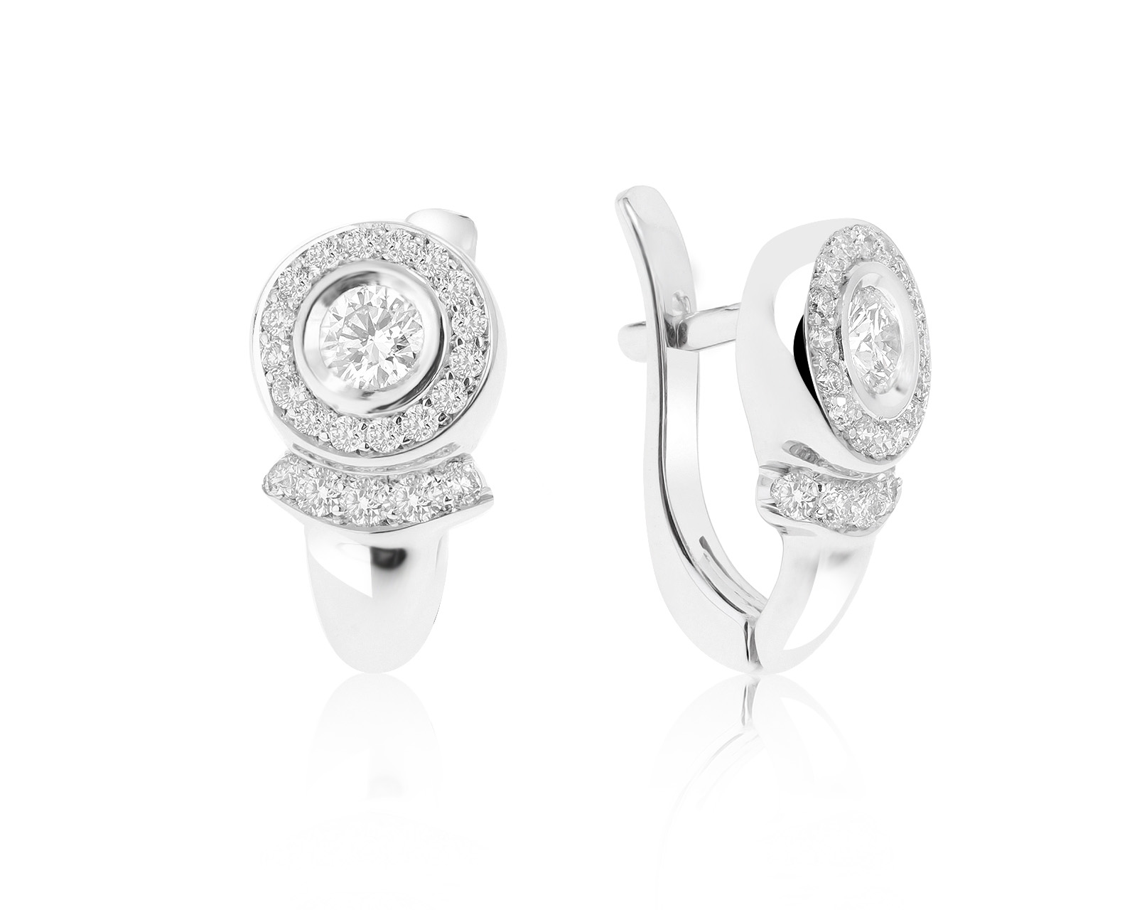 Безупречные золотые серьги с бриллиантами 0.70ct 121121/5