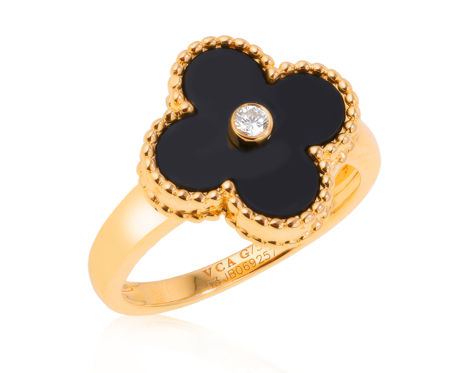 Оригинальное золотое кольцо Van Cleef & Arpels Alhambra