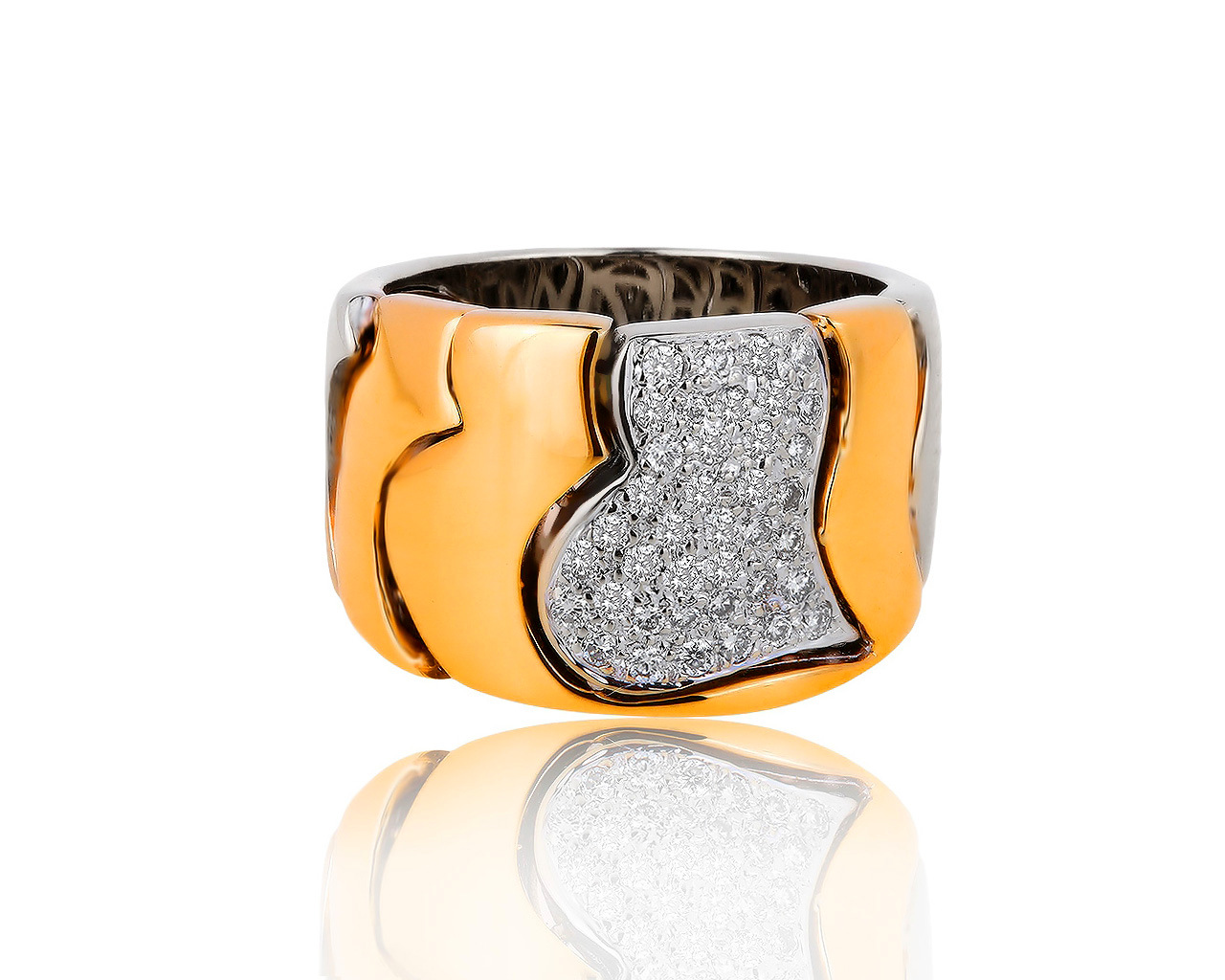 Изумительное золотое кольцо с бриллиантами 0.42ct 111019/1