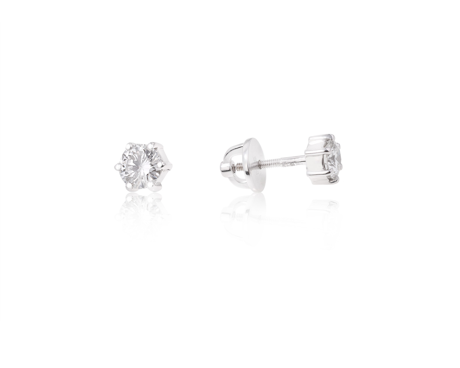 Золотые серьги с бриллиантами 0.90ct 140524/7