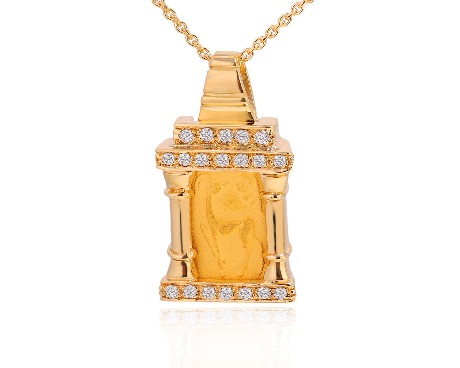 Золотой кулон с бриллиантами 0.27ct