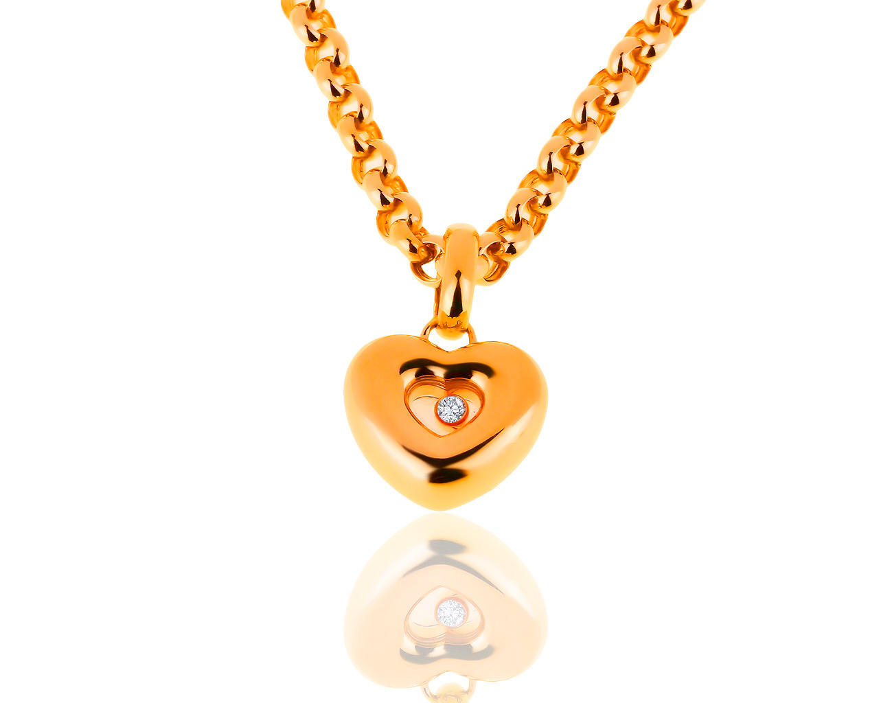 Оригинальный золотой кулон с бриллиантом 0.05ct Chopard 120719/7