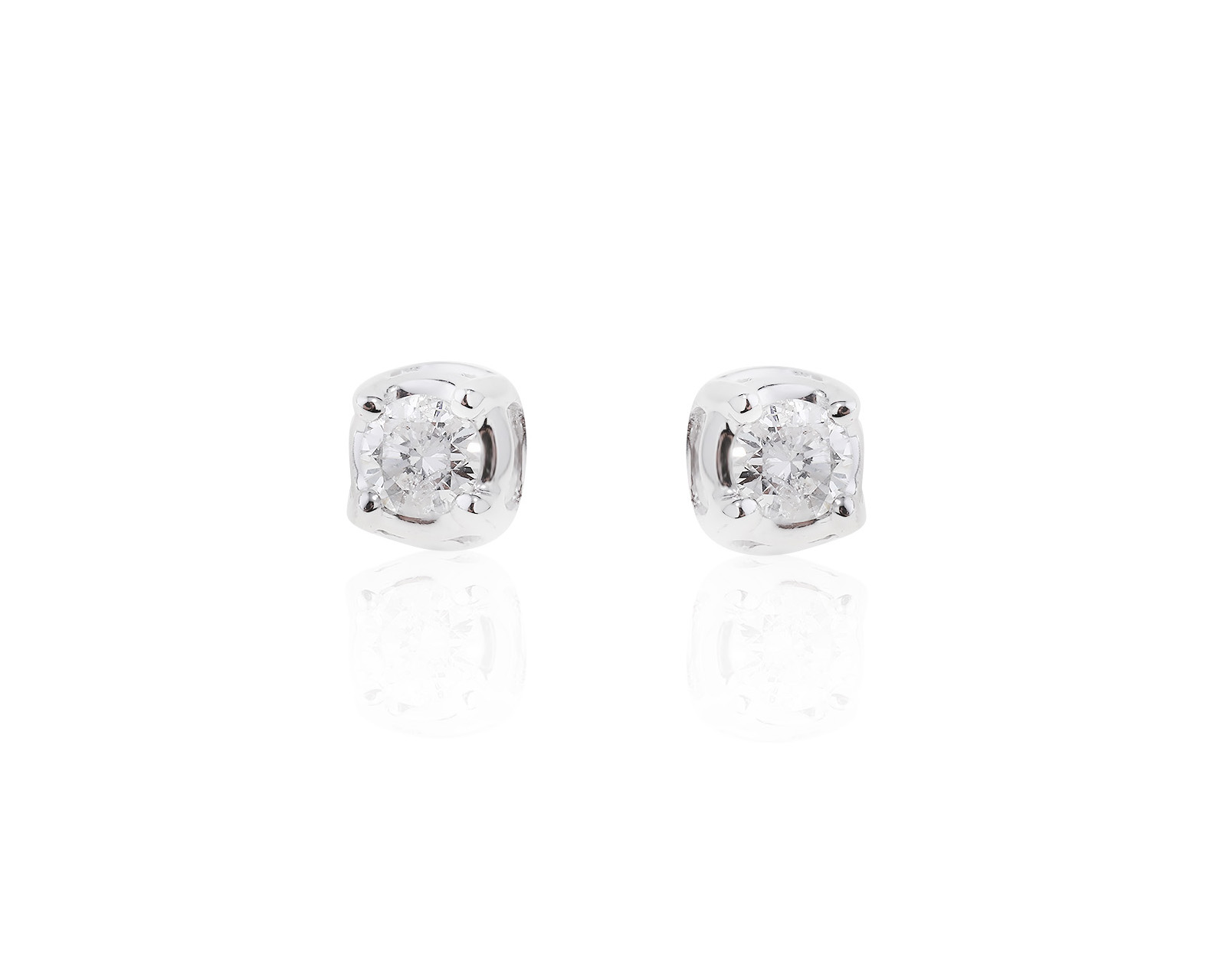 Золотые серьги с бриллиантами 0.78ct