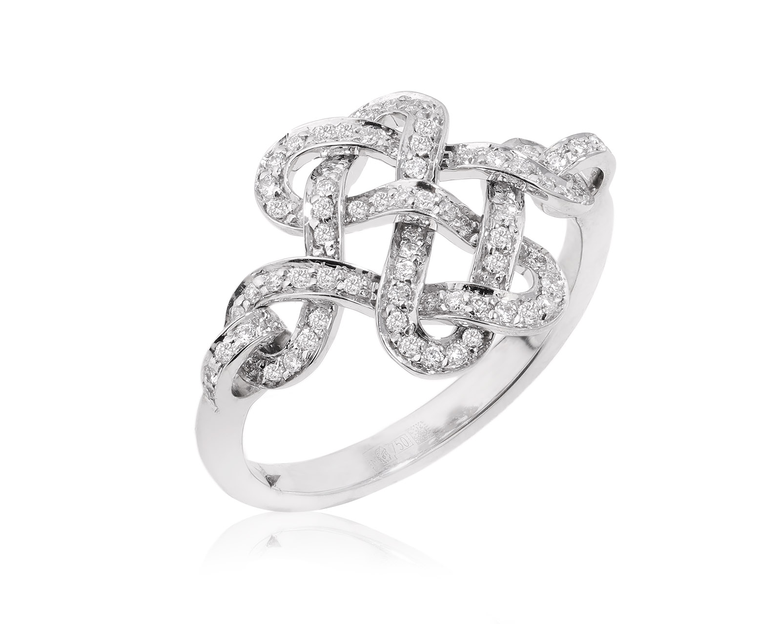 Оригинальное золотое кольцо с бриллиантами 0.45ct H.Stern Love Knot 171224/14