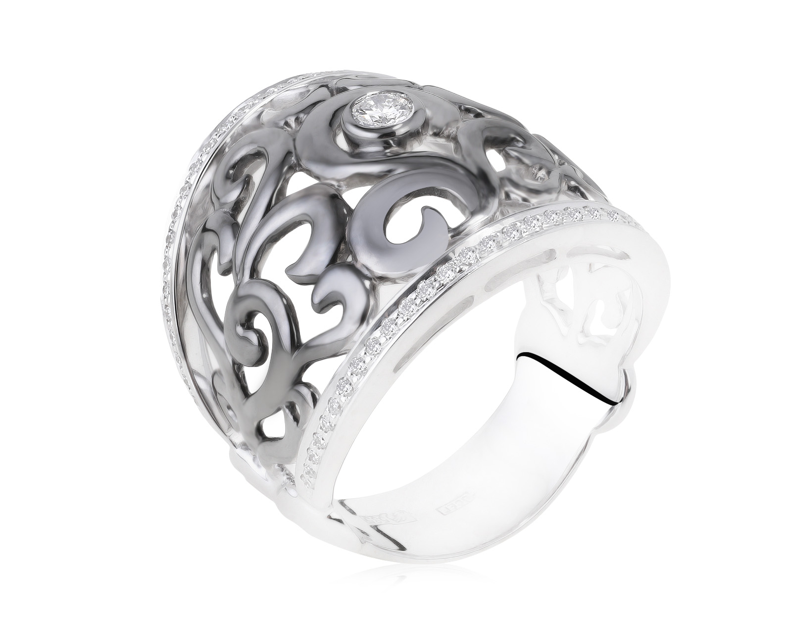 Великолепное золотое кольцо с бриллиантами 0.42ct 191021/9