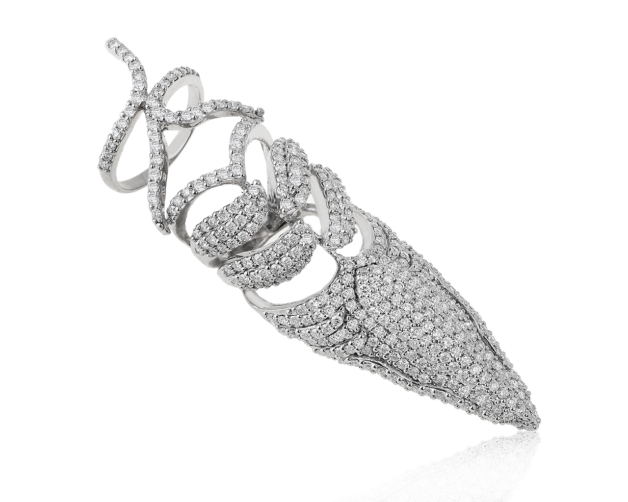 Потрясающее золотое кольцо с бриллиантами 6.21ct 300720/КМ020 Потрясающее золотое кольцо с бриллиантами 6.21ct 300720/КМ020