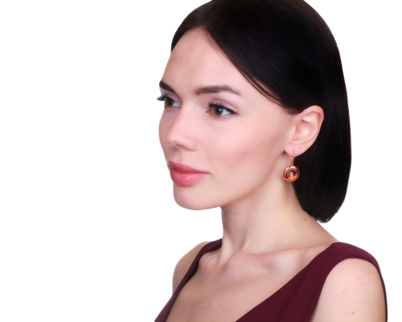 Оригинальные золотые серьги с бриллиантами 0.10ct Chopard