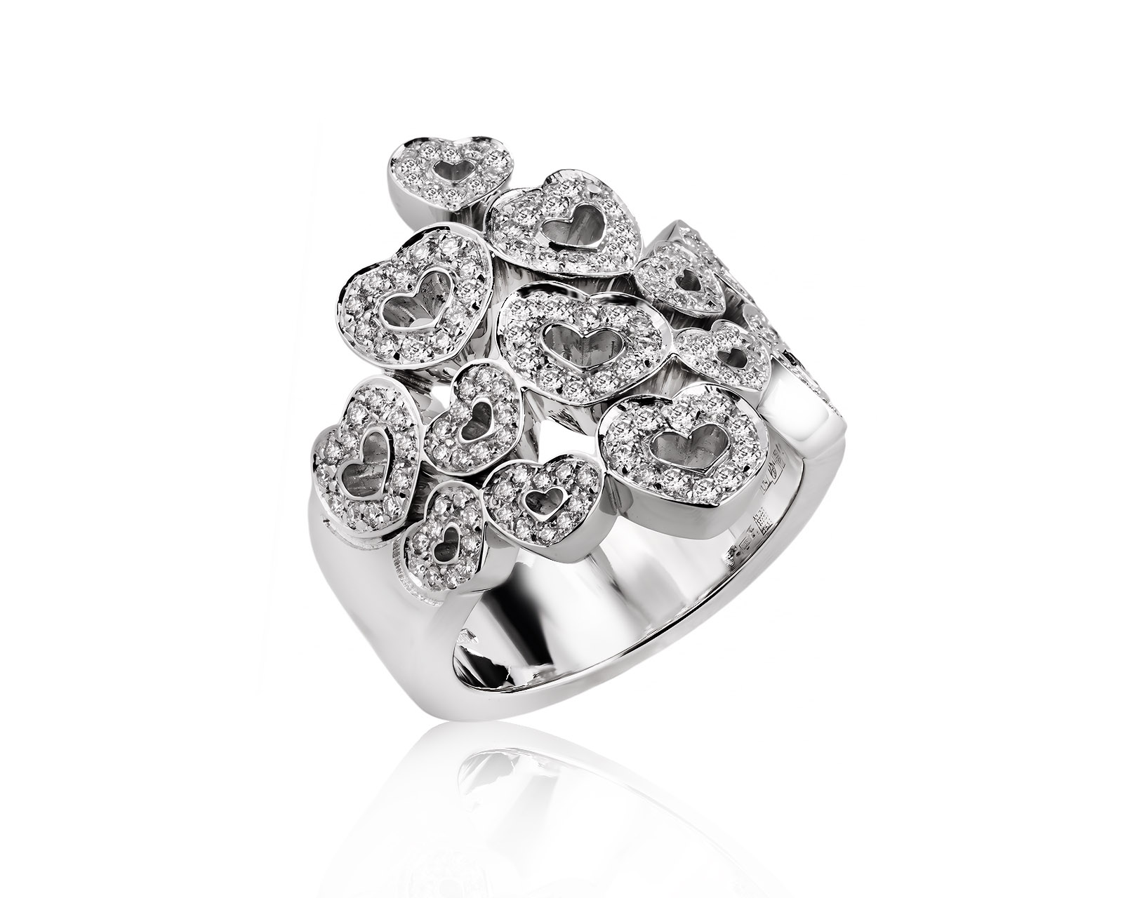 Оригинальное золотое кольцо с бриллиантами 0.85ct Pasquale Bruni Amore 030826/1