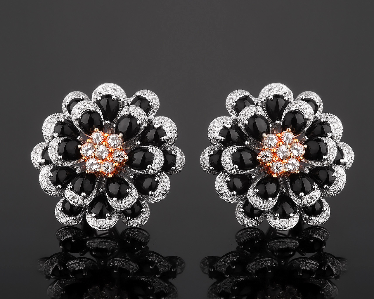 Великолепные золотые серьги с бриллиантами 0.80ct 301117/7