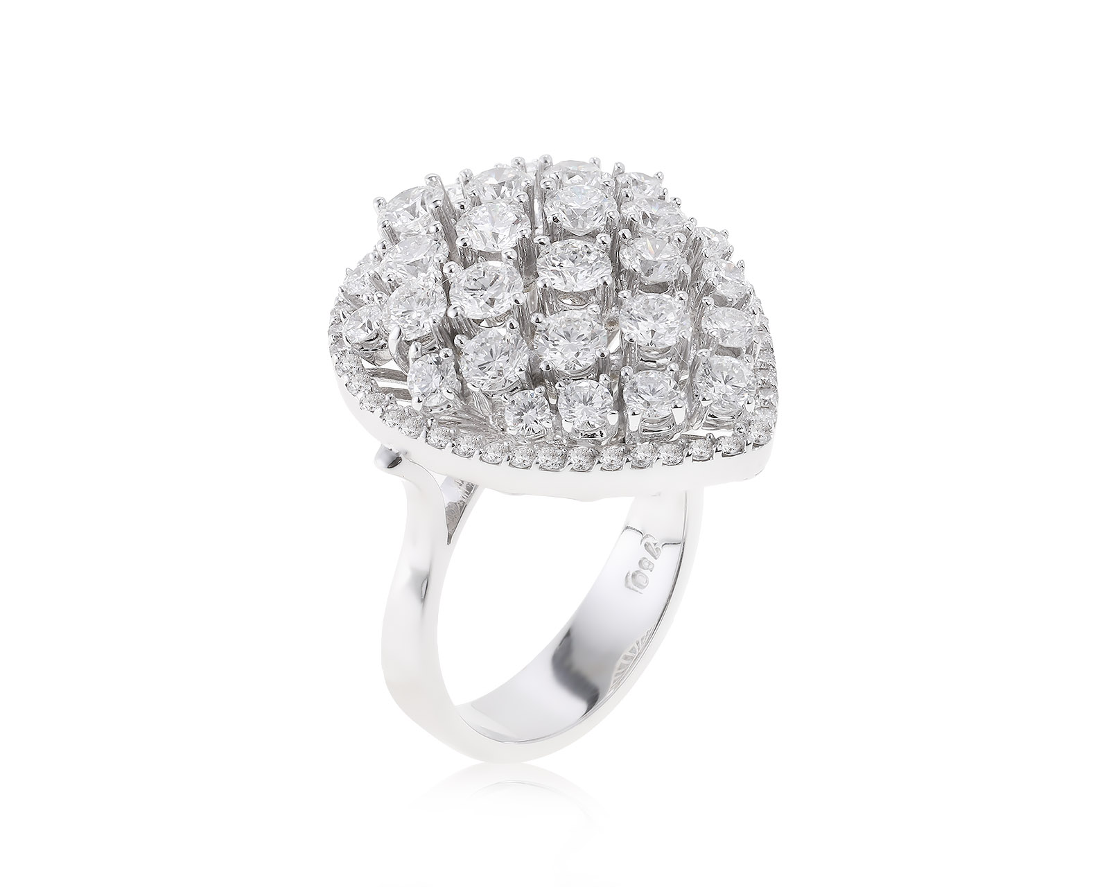 Роскошное золотое кольцо с бриллиантами 3.05ct 141222/5