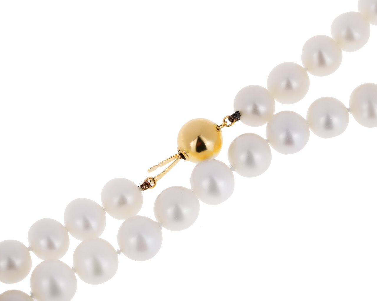 Завораживающее золотое ожерелье с жемчугом 8.80-10 мм 080920/14