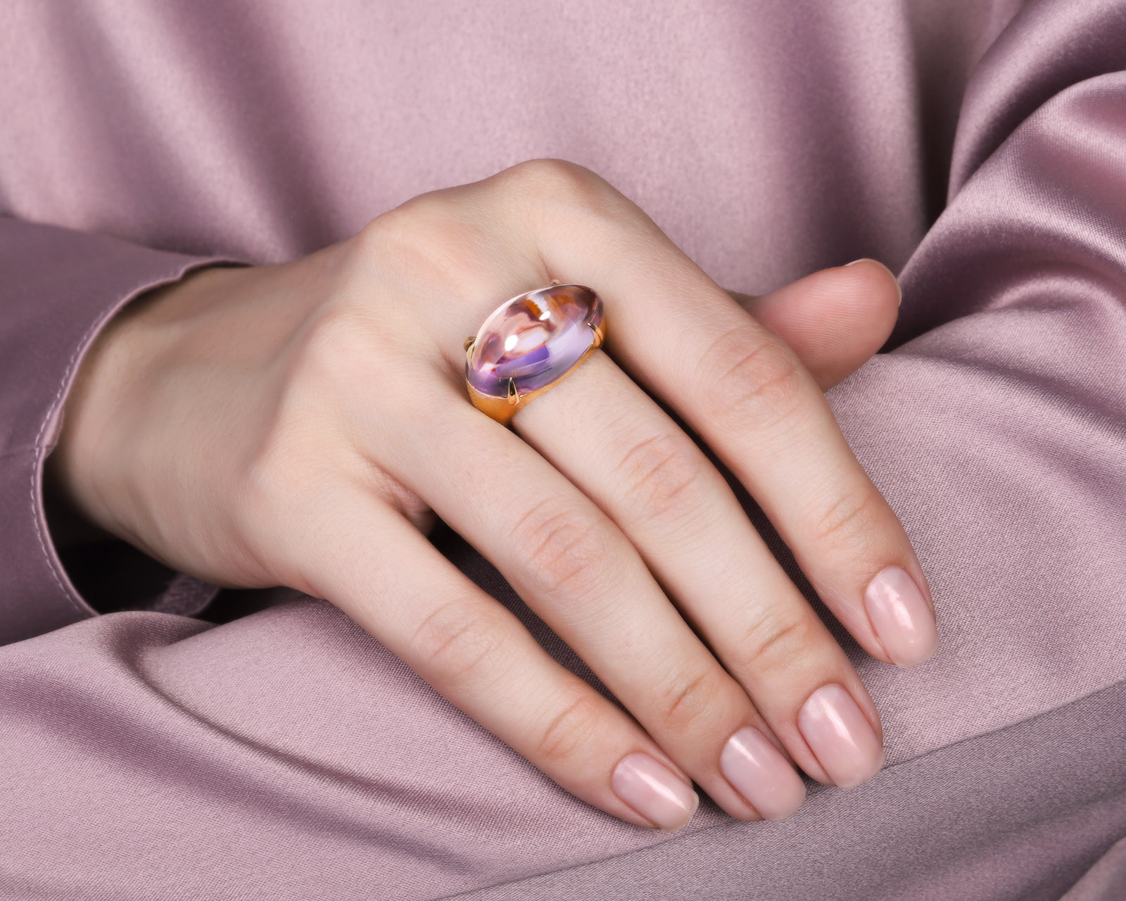 Оригинальное золотое кольцо с аметистом 18.40ct Marco Bicego Confetti Genne