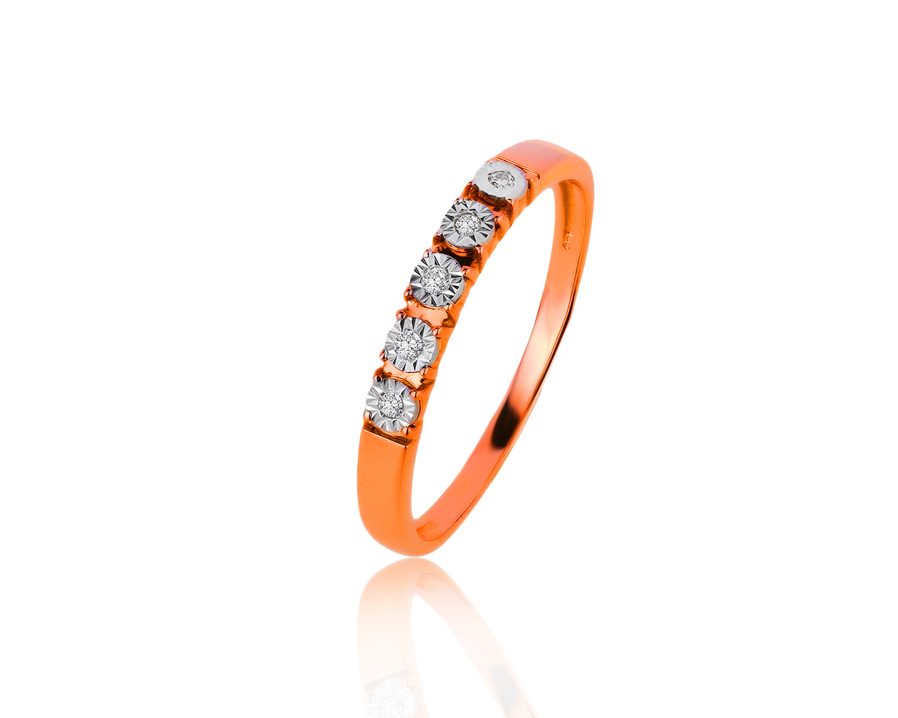 Красивое золотое кольцо с бриллиантами 0.03ct 100418/26 Красивое золотое кольцо с бриллиантами 0.03ct 100418/26