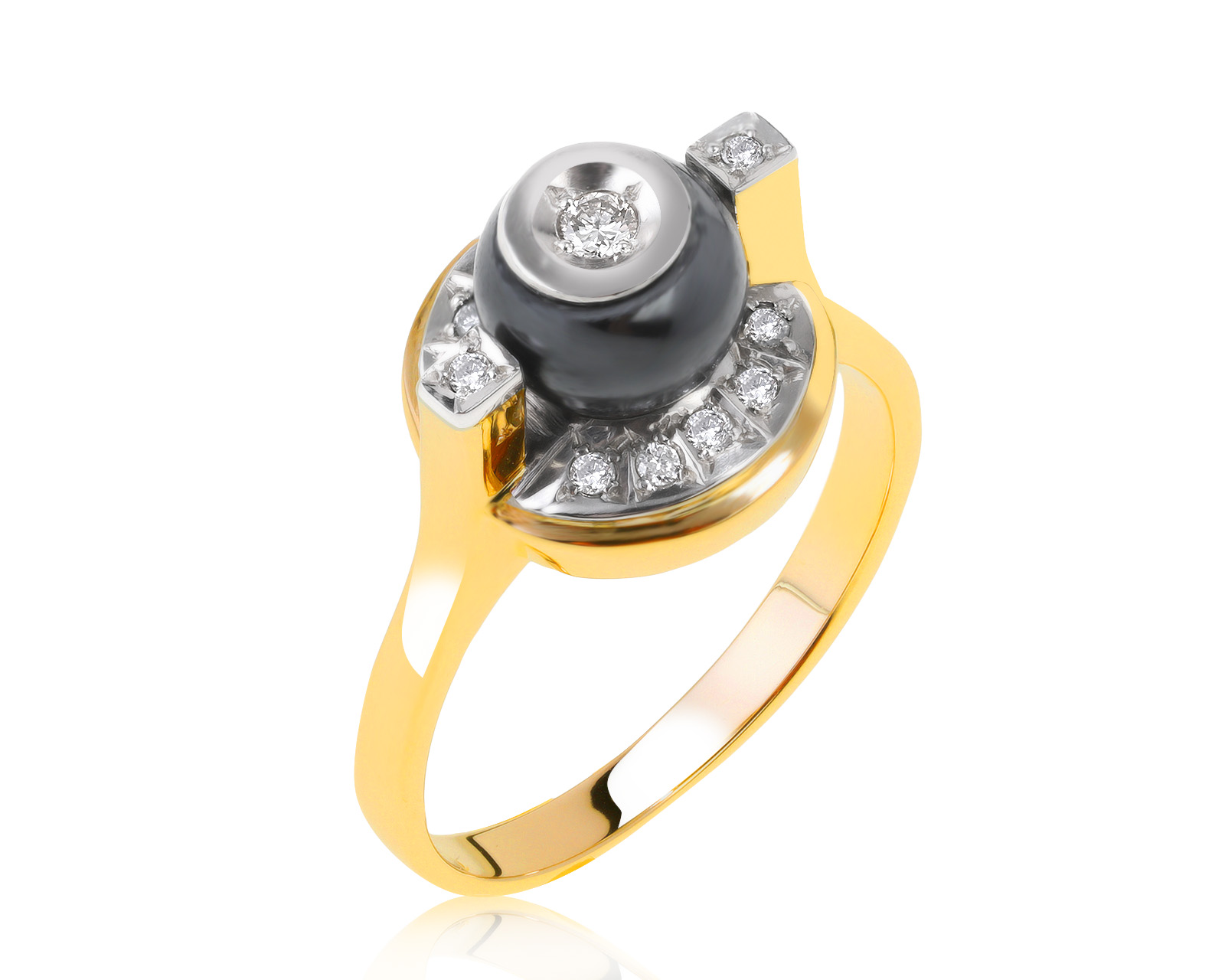 Красивое золотое кольцо с гематитом 2.25ct СССР