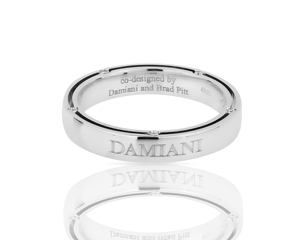Золотое кольцо с бриллиантами 0.09ct Damiani Brad Pitt 240418/4
