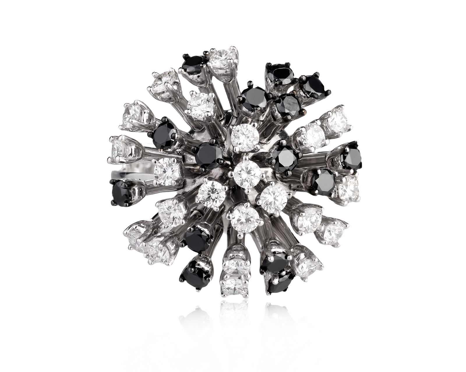 Золотое кольцо с бриллиантами 2.10ct