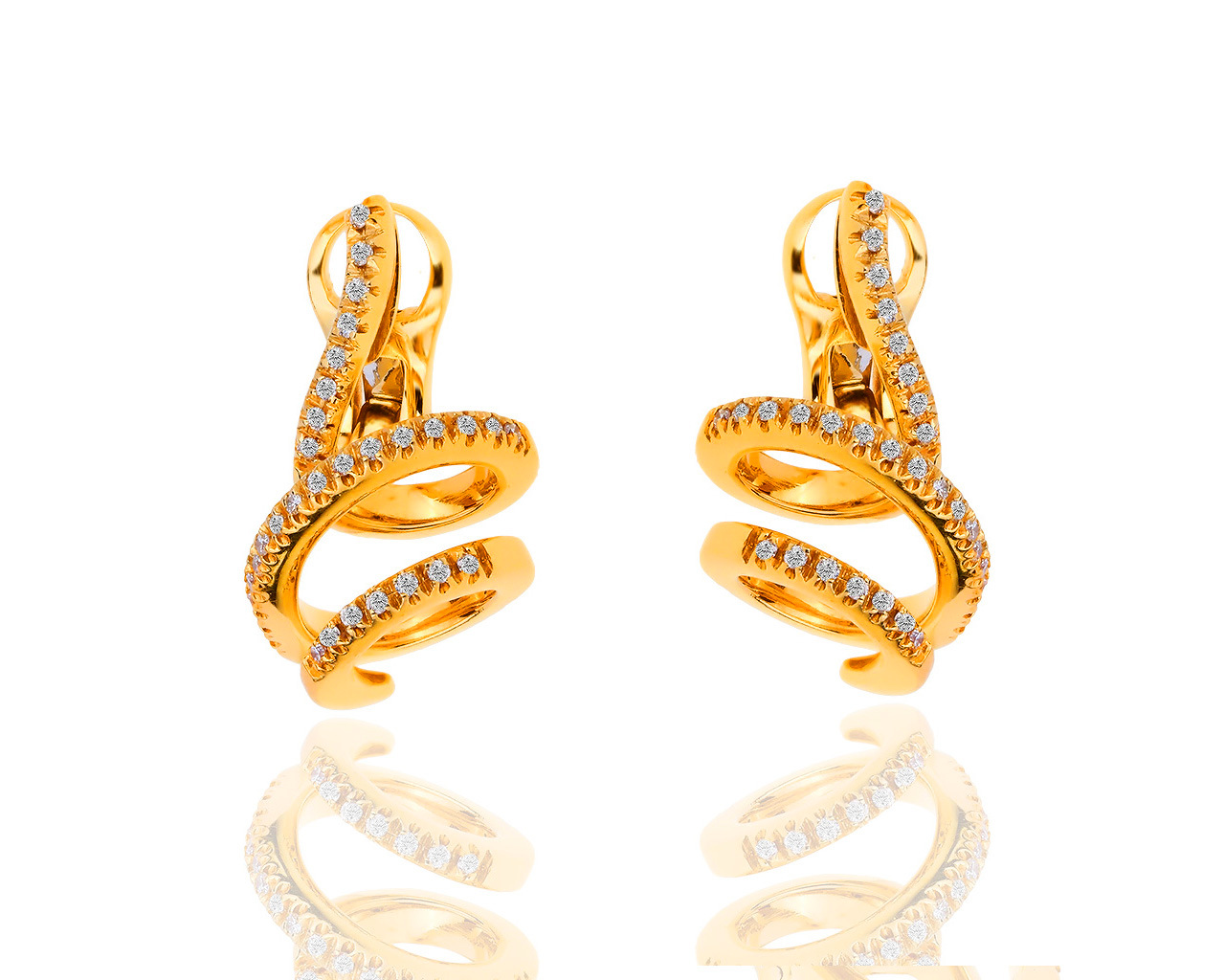 Оригинальные золотые серьги с бриллиантами 0.40ct Damiani Eden 160419/16