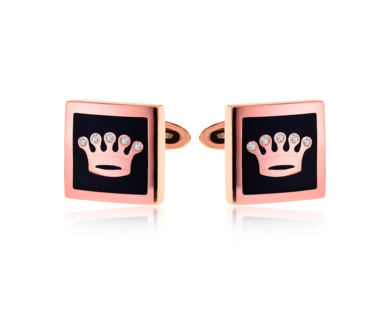 Оригинальные золотые запонки с бриллиантами 0.17ct Gavello 070420/5 Оригинальные золотые запонки с бриллиантами 0.17ct Gavello 070420/5
