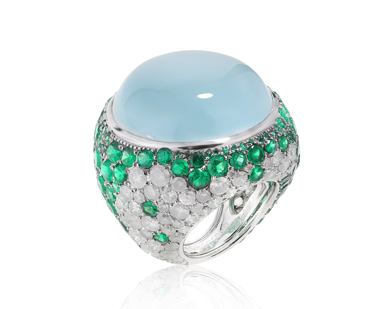 Оригинальное золотое кольцо с аквамарином 45.50ct De Grisogono 260922/23