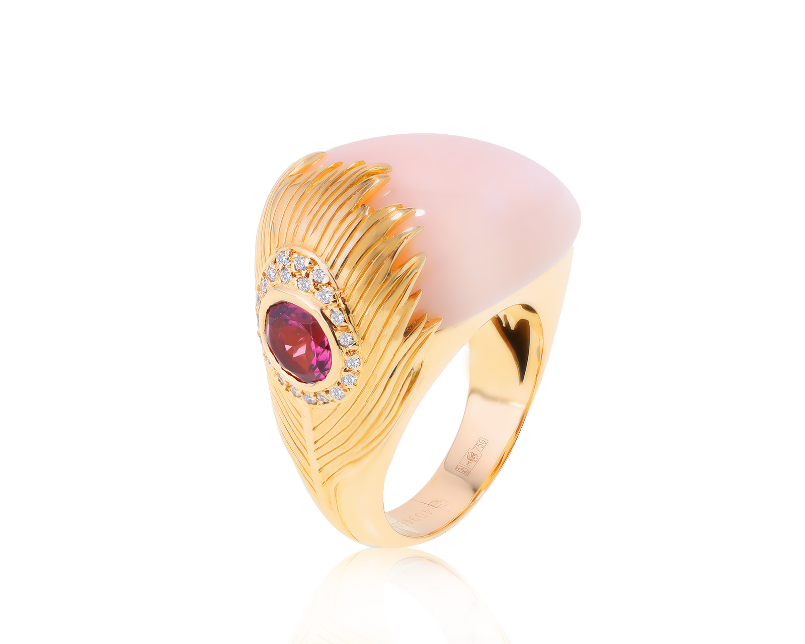 Оригинальное золотое кольцо Carrera y Carrera Peacock 310522/6