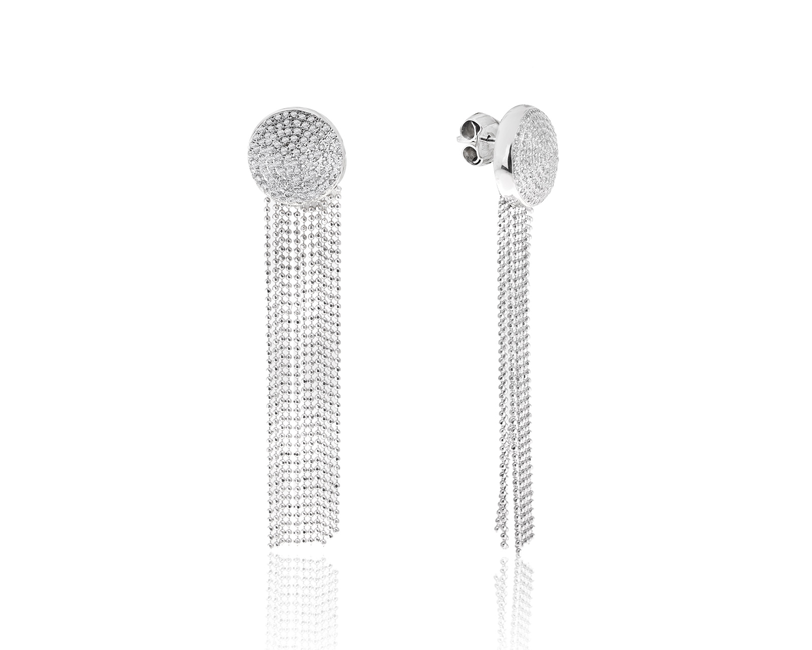 Прекрасные золотые серьги с бриллиантами 0.65ct 110523/2
