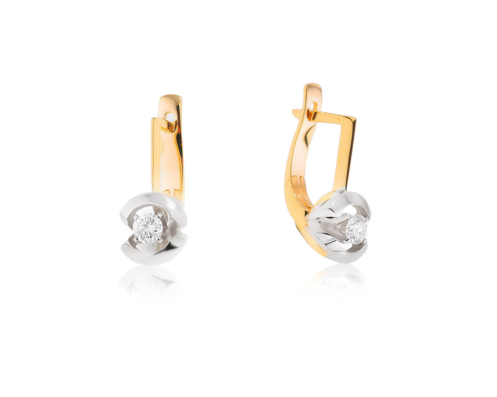 Золотые серьги с бриллиантами 0.40ct 031223/2