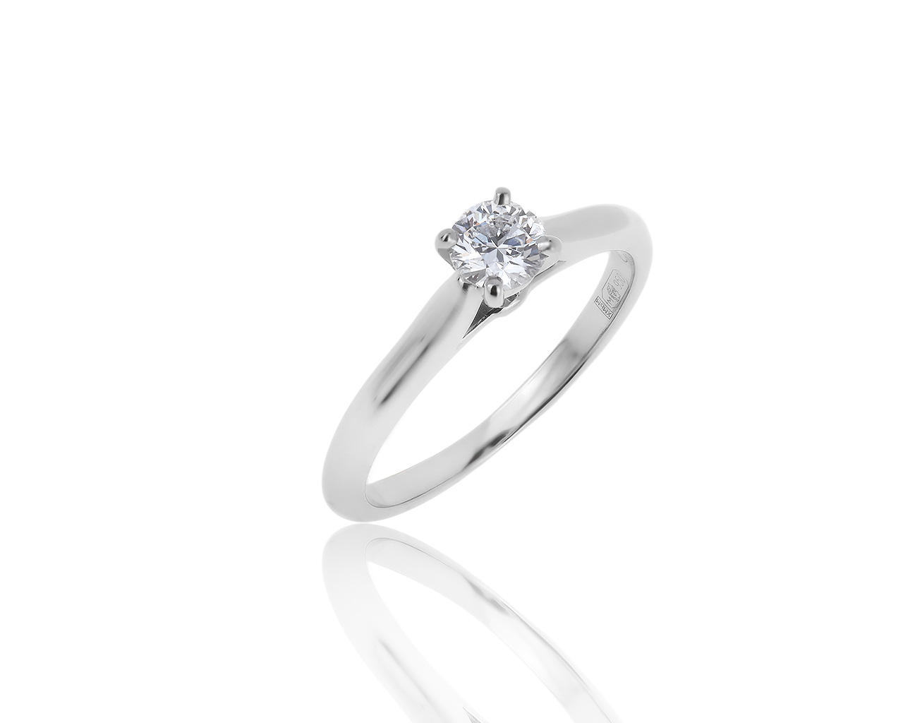 Оригинальное платиновое кольцо с бриллиантом 0.25ct Cartier 151219/8