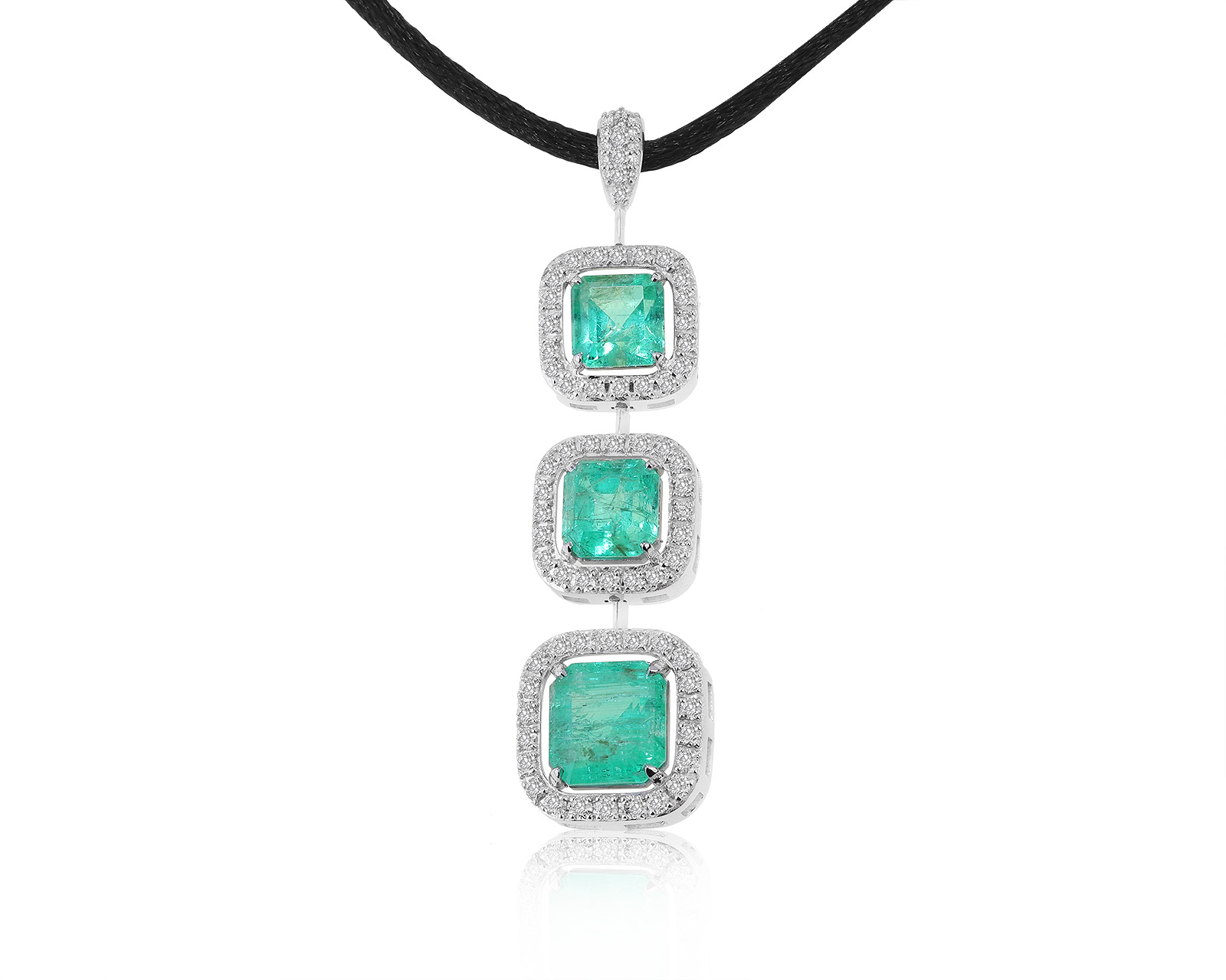 Восхитительный золотой кулон с изумрудами 7.23ct 310516/11