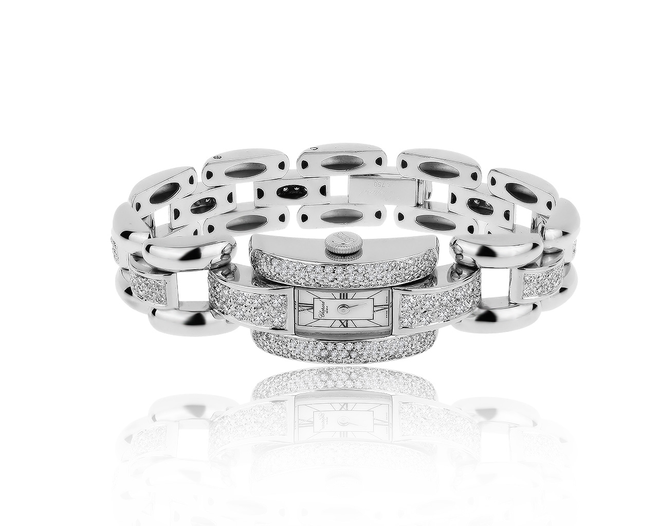 Оригинальные золотые часы с бриллиантами 3.72ct Chopard 110819/8