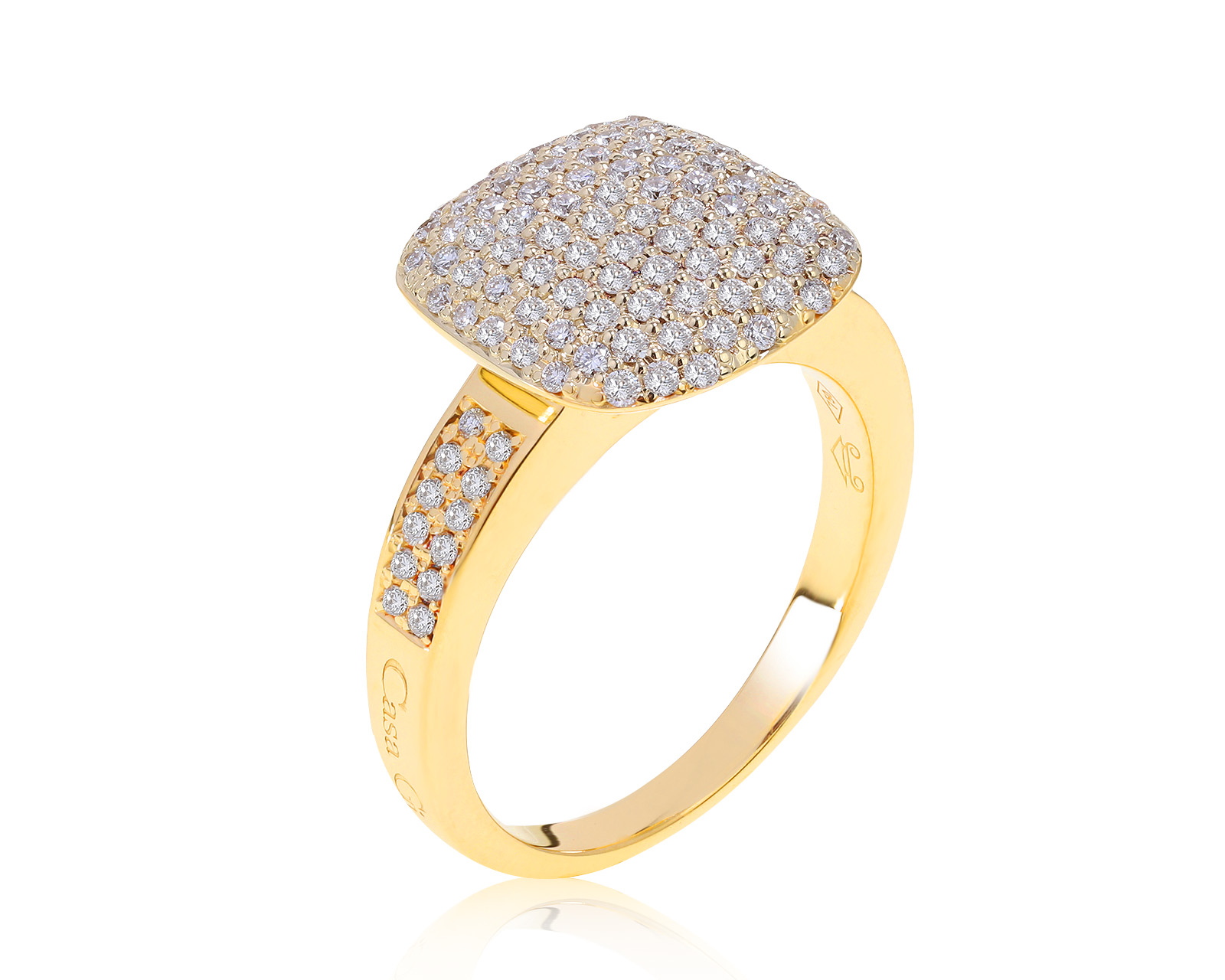 Оригинальное золотое кольцо с бриллиантами 0.92ct Casa Gi