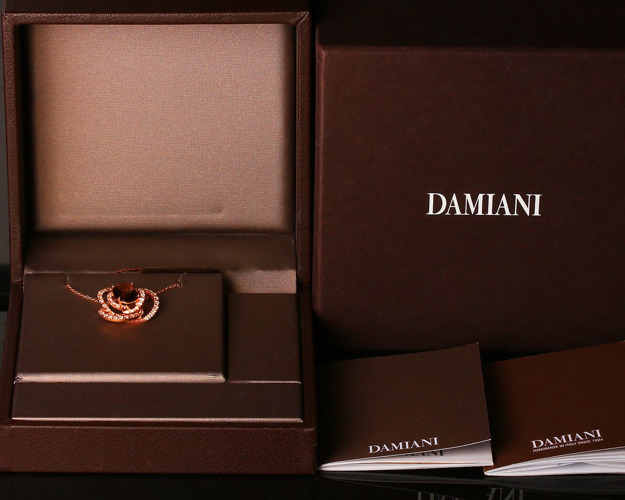 Золотой кулон с дымчатым кварцем Damiani