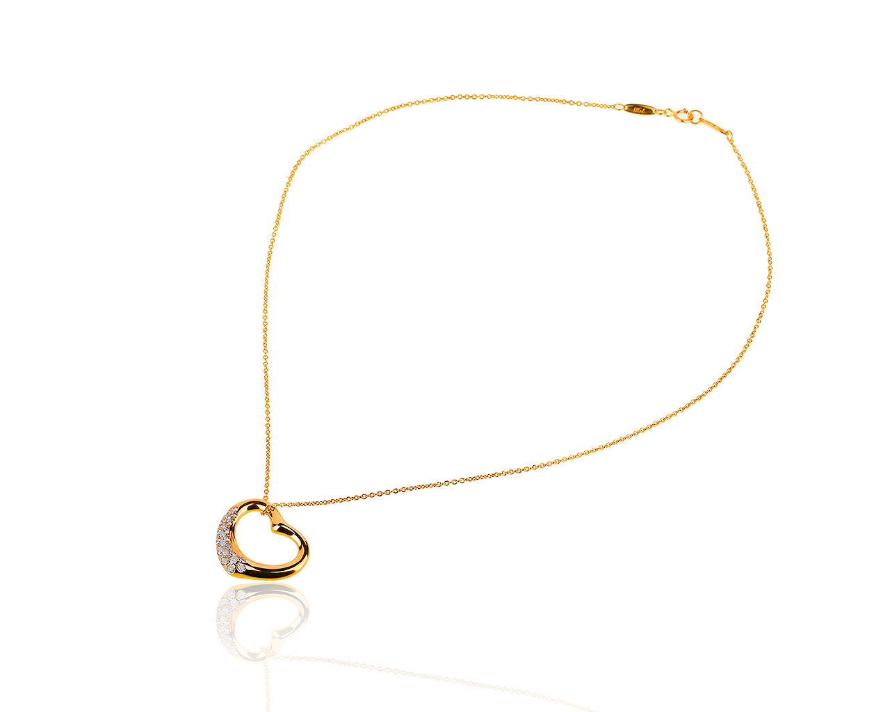 Оригинальный золотой кулон с бриллиантами 0.35ct Tiffany&Co